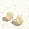 Geometric White Acrylic Earrings for Women Elegant Sweet Stud Earrings Fashion Charm Jewelry Gifts