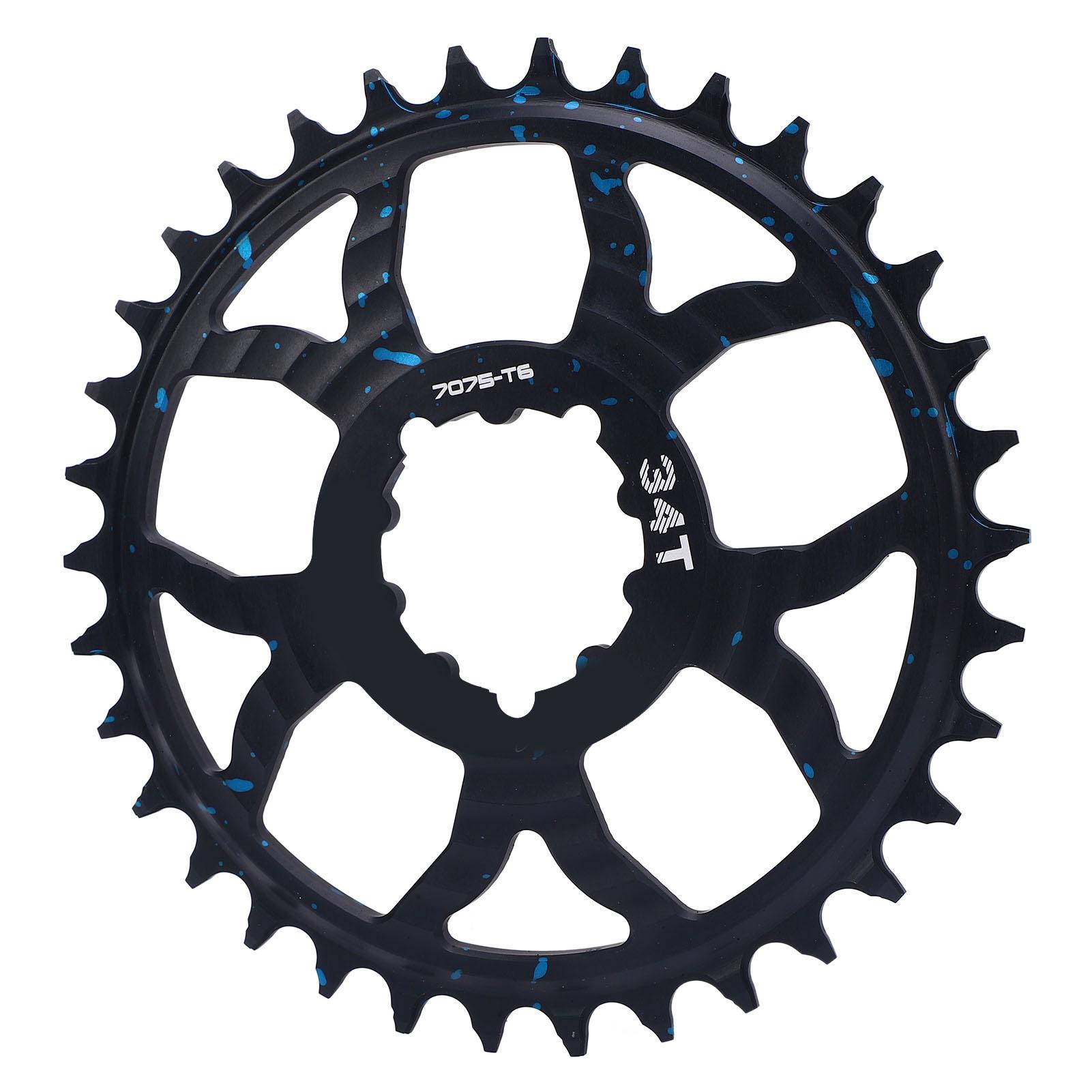 

34T Bike Chainring 7075 Aluminum Alloy Positive Negative Tooth Round Chainwheel for GXP Road Bikes