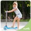 Adjustable Three-Wheel Scooter With Led Light-Up Wheels, Blue