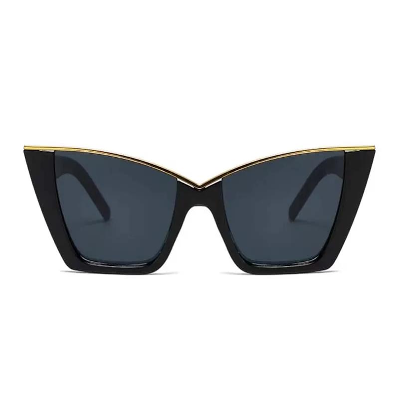 Comfortable Mirror Cat Eye Sunglasses Women Men Square Trendy Big Frame Designer Eyewear Oculos De Sol