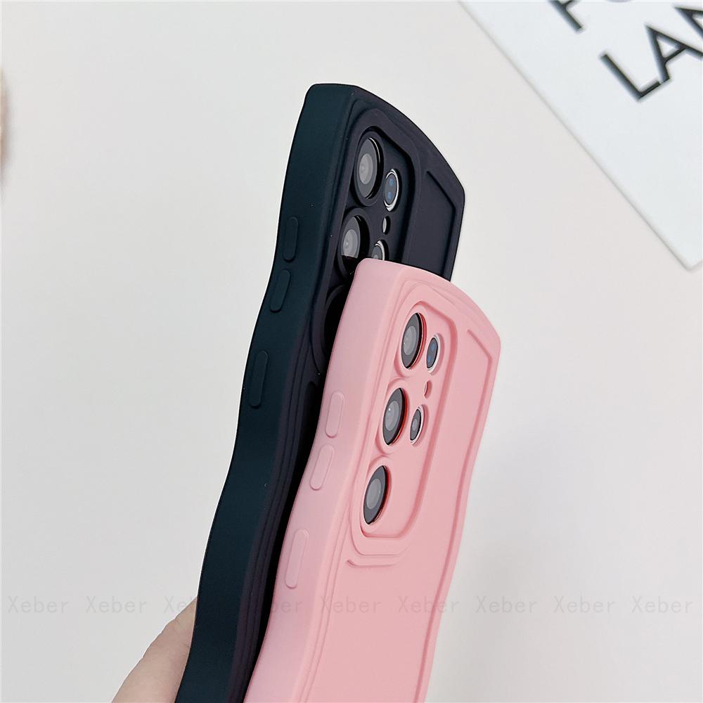 Śliczne kręcone fale naszyjnik na krzyż smycz przewód liny silikonowe etui do Samsung S23 S22 Ultra S21 S20 FE A14 A34 A54 A24 A13 A23 A33 A53 A12 A32 A52