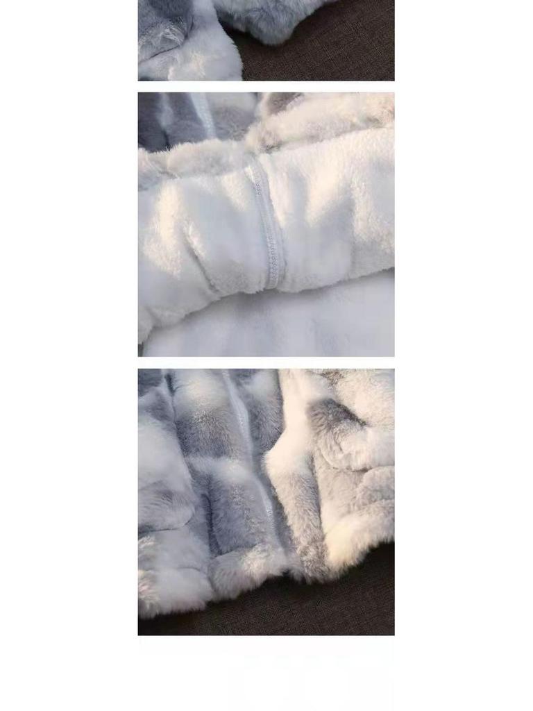 Damen Tie-Dye Doppelseitige Fleecejacke: Lässiger Stil, Lockere Passform, Reißverschluss, Stehkragen, Herbst/Winter-Mode