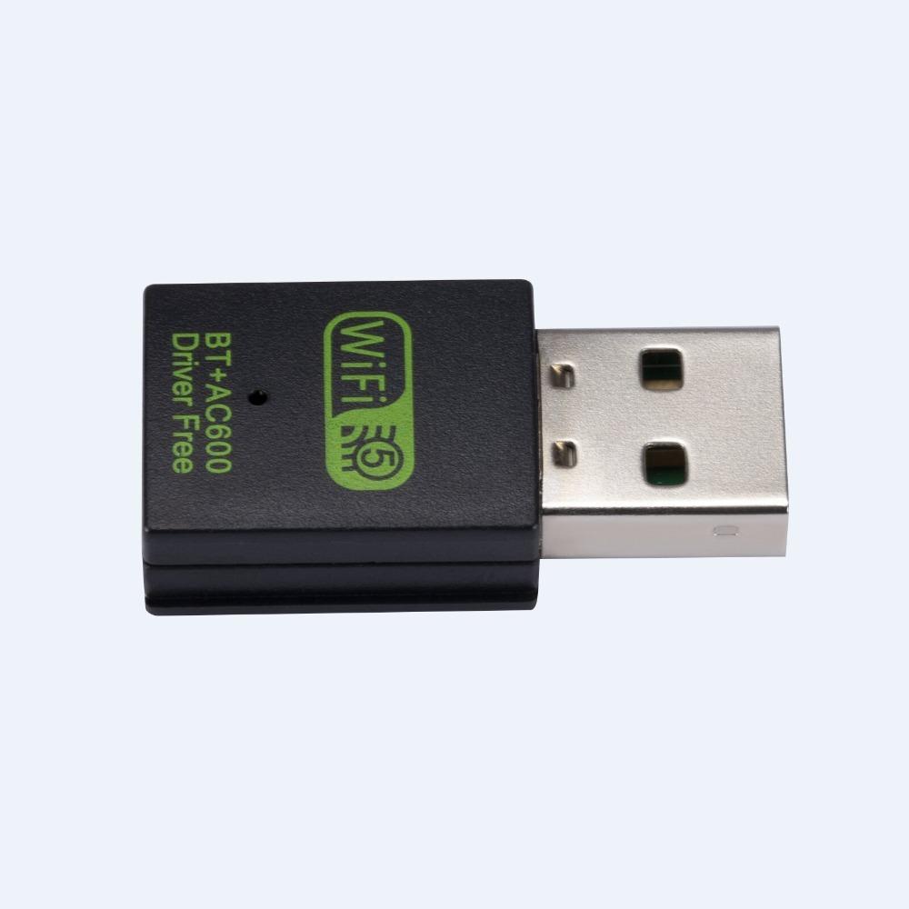 WiFi Receiver BT+AC600 WLAN Dongle Network Card WiFi Receiver  for Laptops/Smartphone/Tablet/
