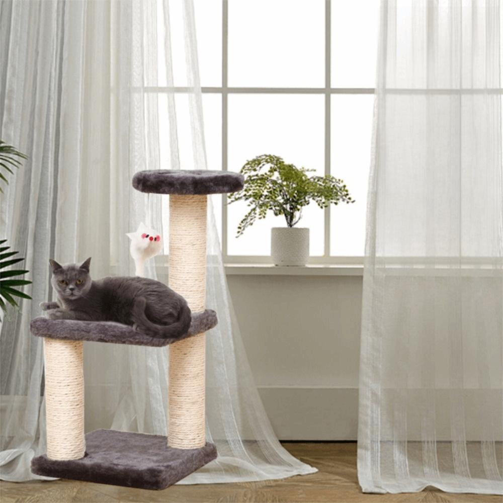 Three Pillars Cats Scratching Post 3-Layers Cat Trees Towers Toy Pet Furniture  Grind Claw
