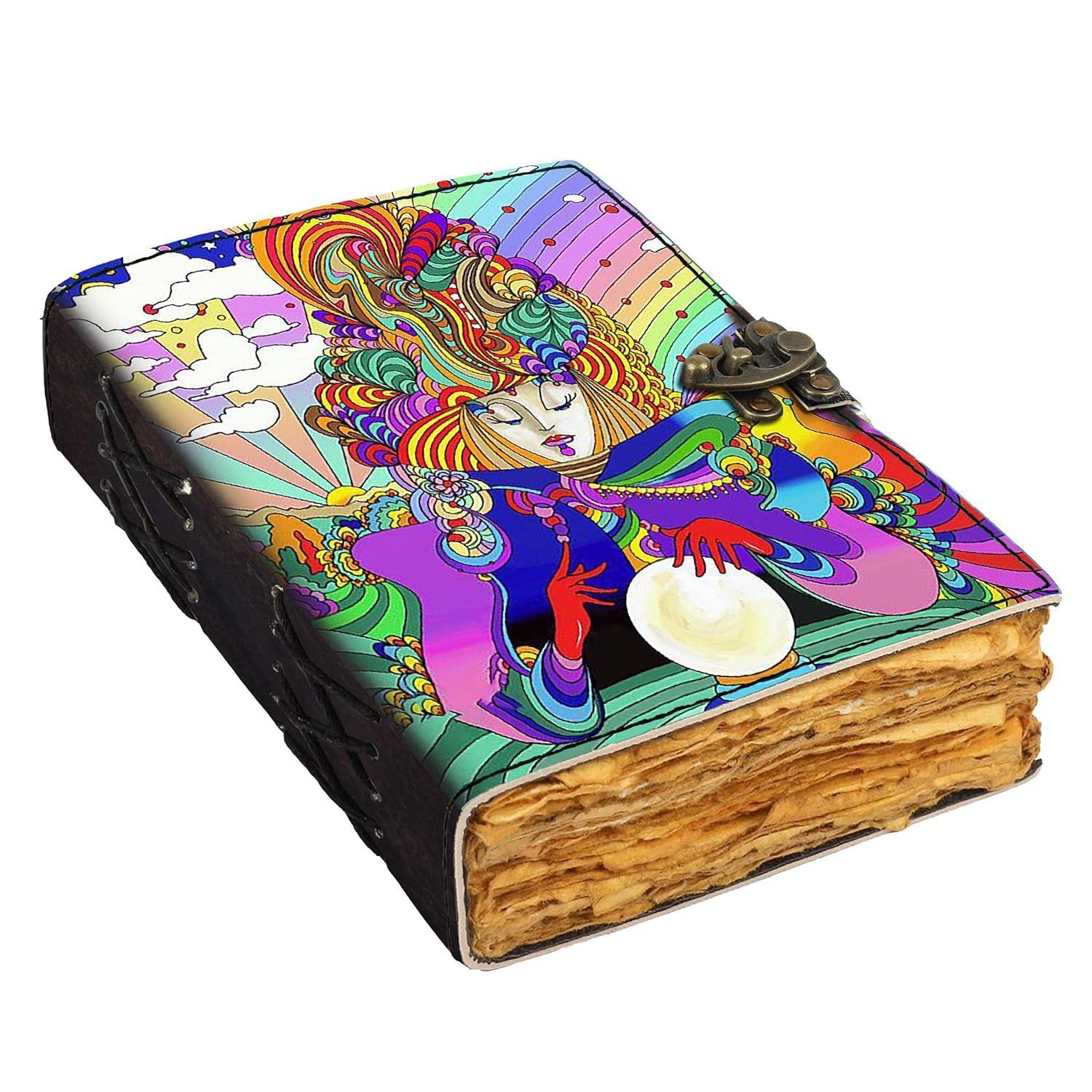 

Кожаный дневник с принтом «Гадалка», винтажный дневник со старыми страницами для офиса и личного использования (7 х 5 дюймов) 7 x 5 in