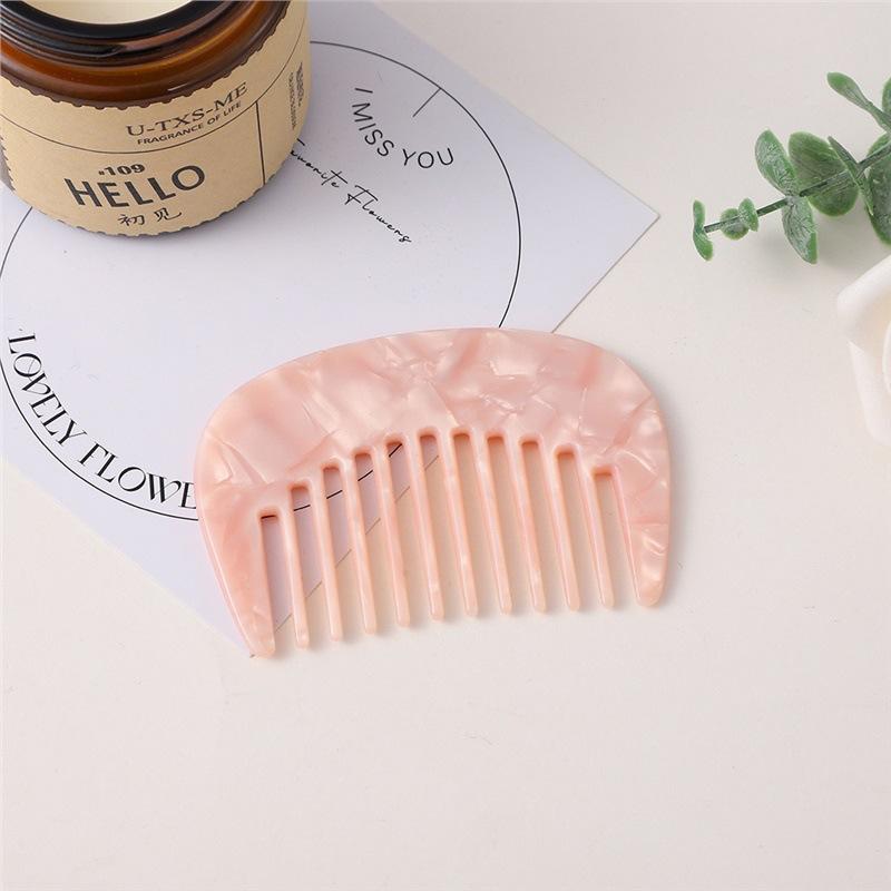 Pettine per capelli in acido acetico multicolore portatile facile da trasportare pettine piccolo da viaggio per le vacanze pettine da tasca strumenti per lo styling da parrucchiere