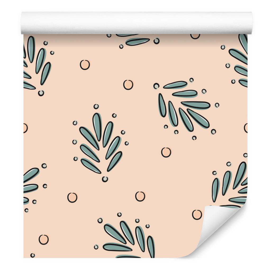 Wallpaper Small Flowers Cream, Beige and Gray for Living Room and Bedroom 50x1000