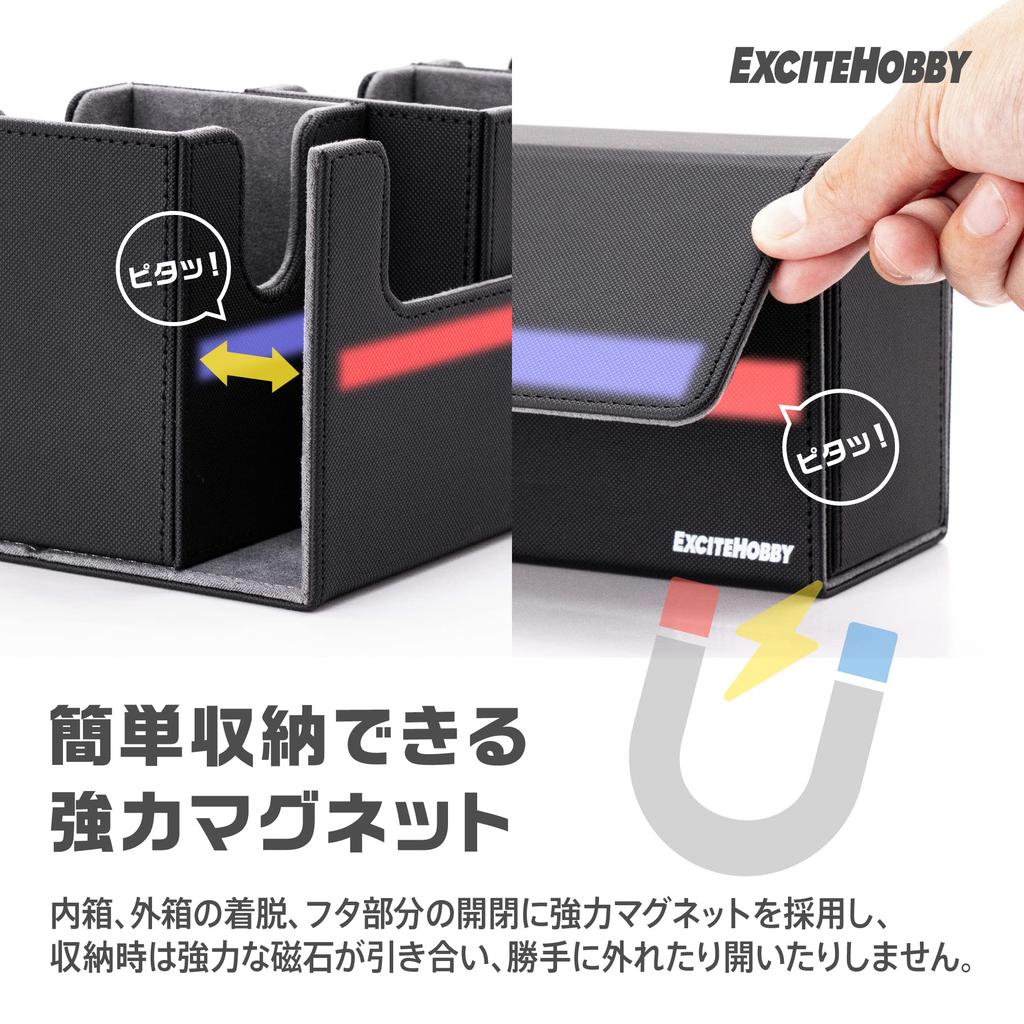 EXCITEHOBBY Trading Card 3 Deck Case Stored In Trading Sleeve Card Case Compatible with General Trading Card Sizes Holds Approximately 300 Cards Comes