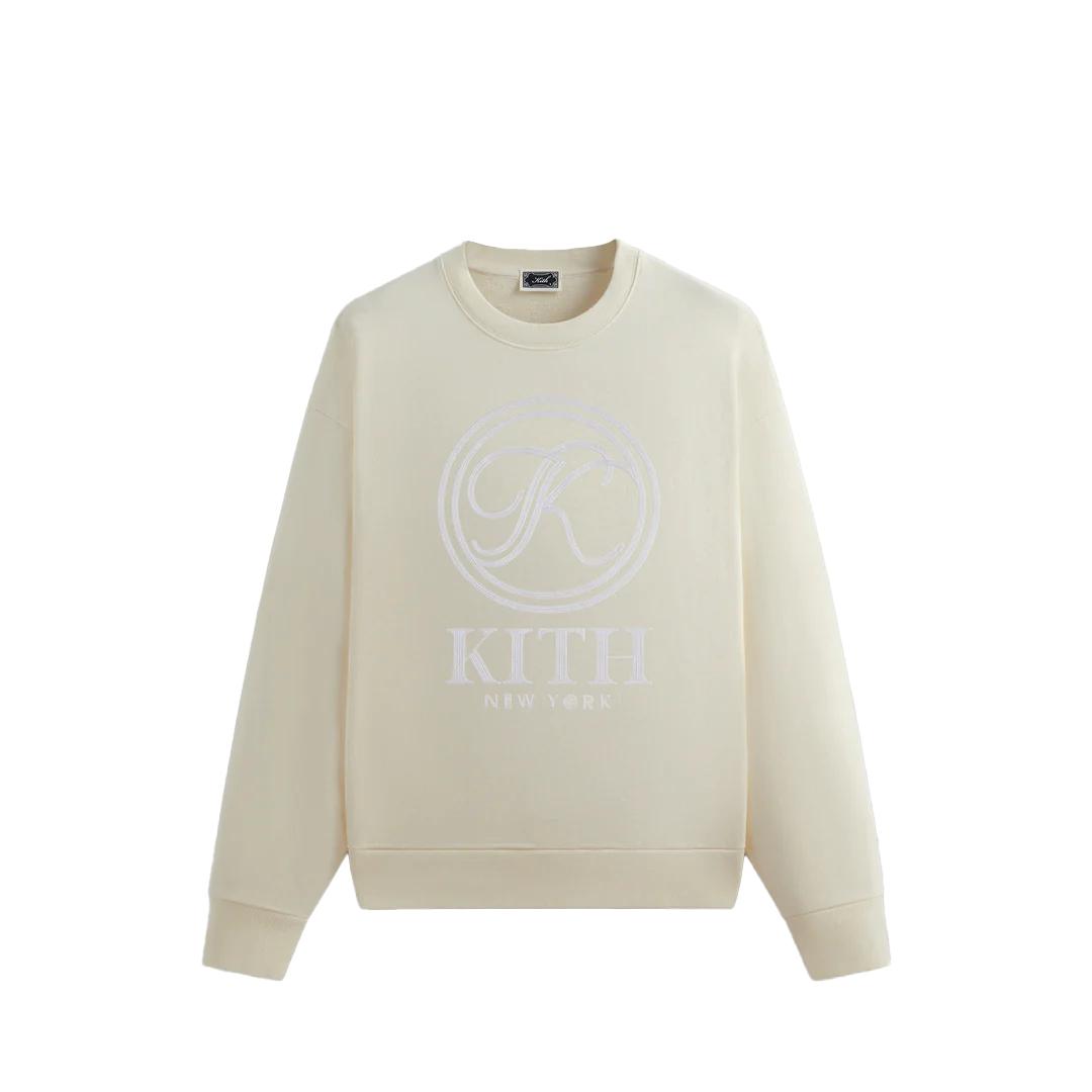 Kith Nelson Fashion Pullover Comfortable Crewneck Sweatshirt Men sweatshirt Beige KHM032349-104 XS