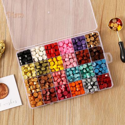 BL 600Pcs 24 Colors Boxed Seal Sealing Wax for Wedding Invitation Letters