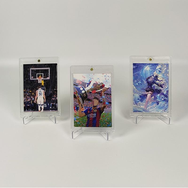 Acrylic Display Holder Transparent Triangle Commemorative Coin Small Photo fram Card Holder Rack Phone Stand Home Decor