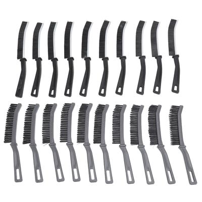 20pcs Multifunctional Crevice Brush Convenient Hangable Ergonomic Hard Bristle Crevice Brush for