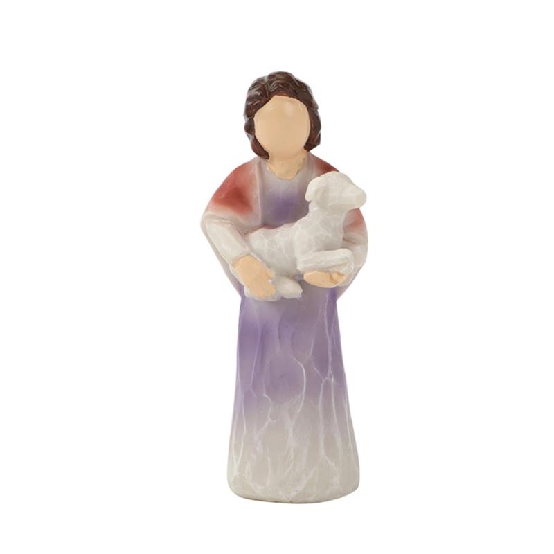 Christmas Nativity Figurines Holy Family Figure with Donkey Nativity Figure,Table Ornament Religious Christmas Decors