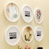 Wall Mount Round Photo Frame Rustic Wooden Picture Art Painting Display Frame Indoor Home Office Bedroom Wall Hanging Decoration