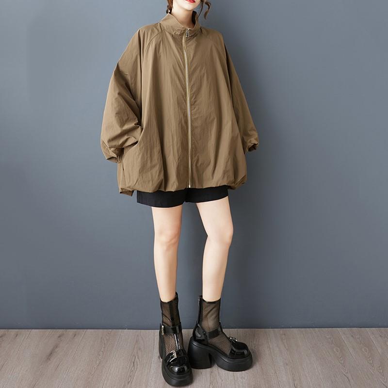 Long Sleeve Oversized Vintage Casual Loose Autumn Spring Trench Coat for Women Outerwear