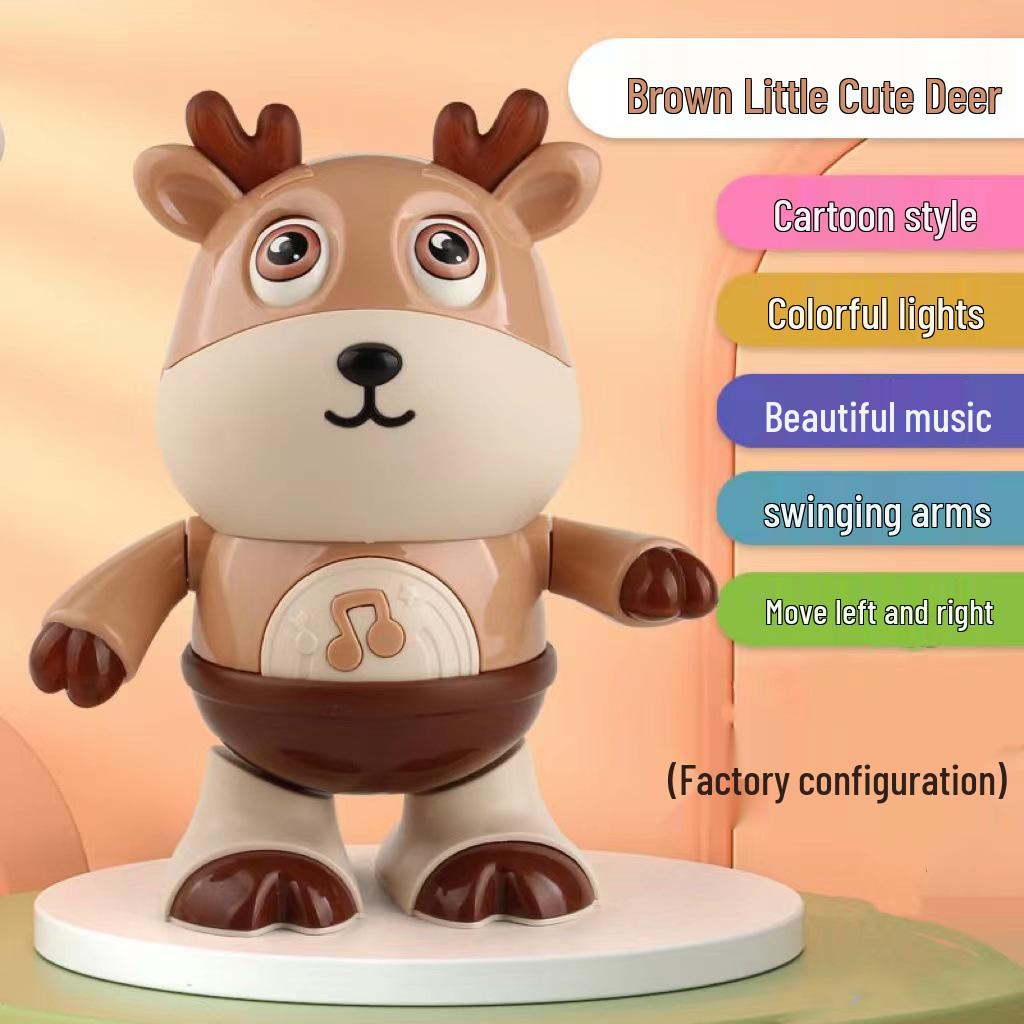 Electric Deer Toy with Sound, Light, Swinging, and Winking Eyes - Children's Toy Inspired by TikTok.