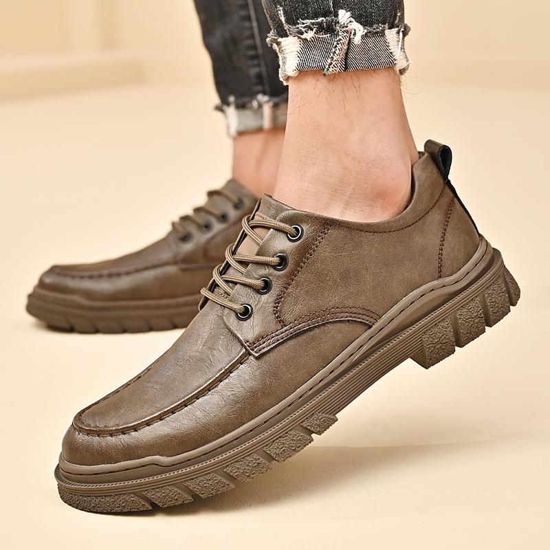 Mens Casual Shoes All-match Leather Men Formal Business Leather Shoes High Quality Male Casual Shoes Lace Up Shoes Oxfords Flats