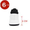 Cowhide Unisex White Elevator Sneakers Height Increase Insoles 6cm Lifts Casual Shoes for Men Women Fashion Leisure Sport Shoes