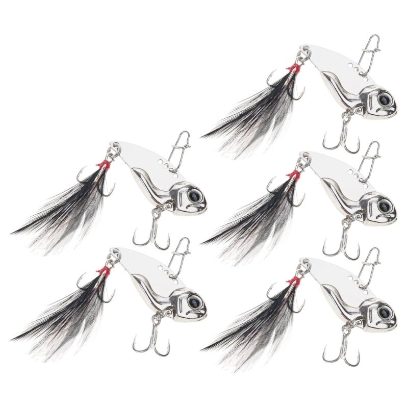 

5Pcs Crankbait Metal Jig Spoon Lure Artificial Baits Spoon Lures 3D Eye Pencil Spoon Spinner Balancers Fishing Lure серебряный