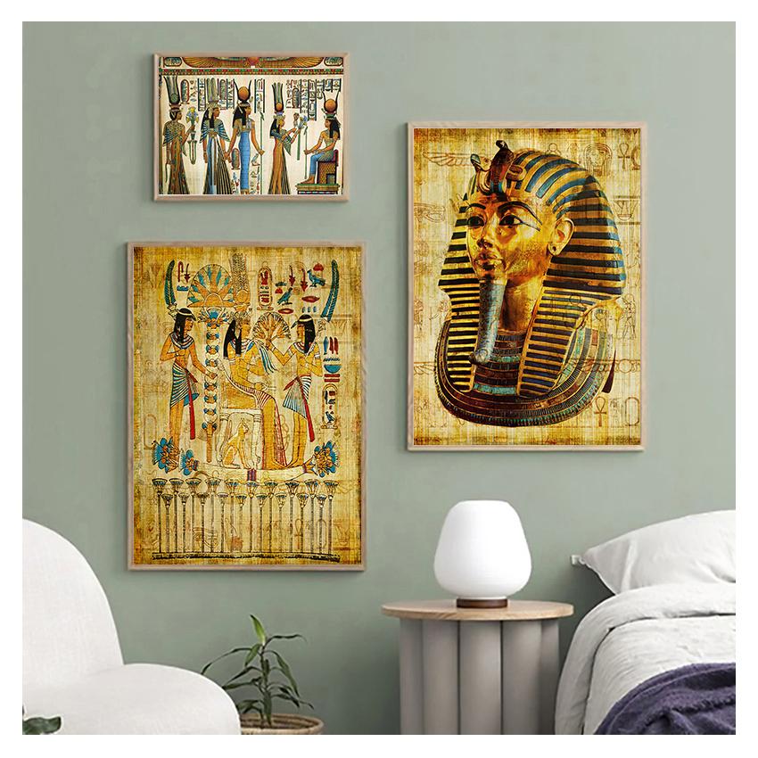 Picture for Living Room Religious Painting Canvas Art Poster and Prints Home Decoration No Frame Retro Egyptian Landscape Wall