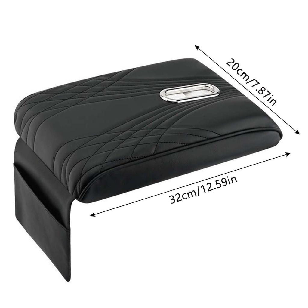 Car Armrest Box Cover Cushion Universal Arm Rest Cushion with Pocket and Tissue Box Suitable for Truck SUV Van