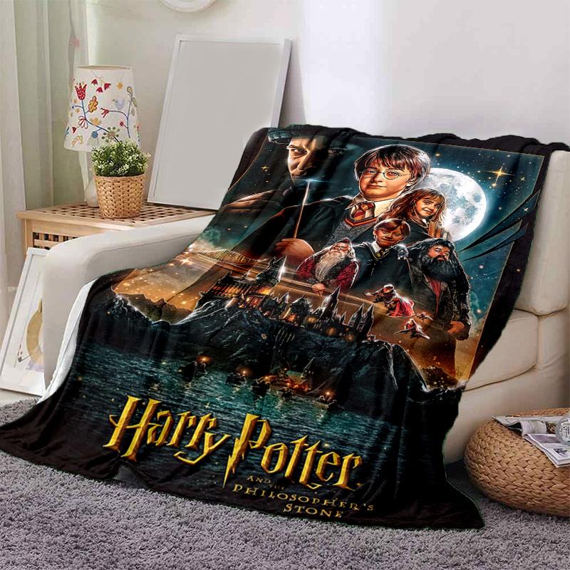

Harry Potter and the Philosopher s Stone Poster PrintPrint Blanket, Soft Blanket For Sofa Office Bed And Travelling Daughter Birthday Gift e 130cm×150cm（50in×60in）