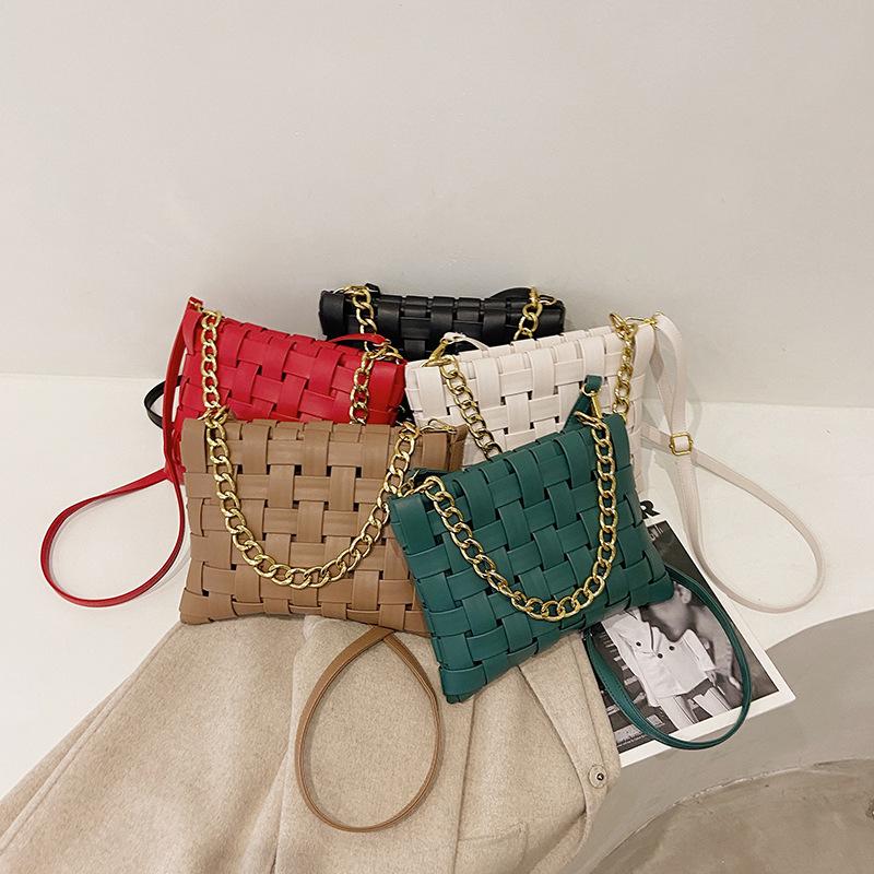 Buy Design Niche Oneshoulder Chain Woven Bag Women's Fashion Allmatch