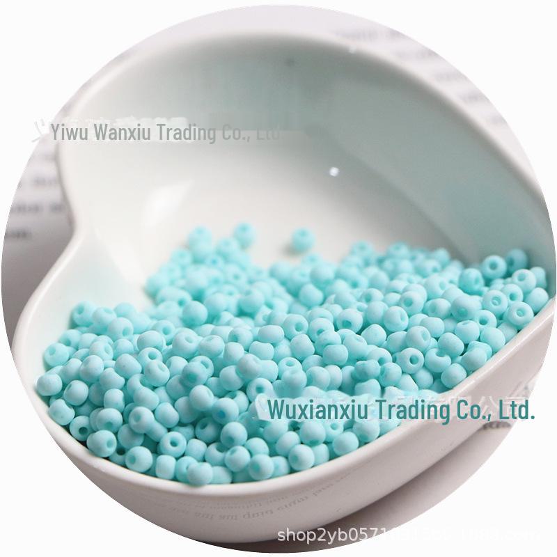 El Yapımı DIY Çocuk Kolye ve Bilekliği için Yüksek Kaliteli 3/4mm Buzlu Düz Renk Cam Pirinç Boncuklar