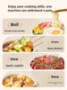 1.6L Foldable Handle Non-Stick Electric Pot, Multi-Function Cooker for Home/Dorm/Solo | Noodles, Hot Pot, Soup, Compact Design