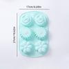 6-Cavity Silicone Soap Molds Flower Shape Non-Stick Chocolate Molds Food Grade Silicone Handmade Pudding Mould Holiday Baking
