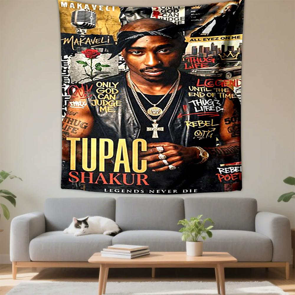 Tupac Shakur Theme Art Patterned tapestry for bedroom and living room home decor
