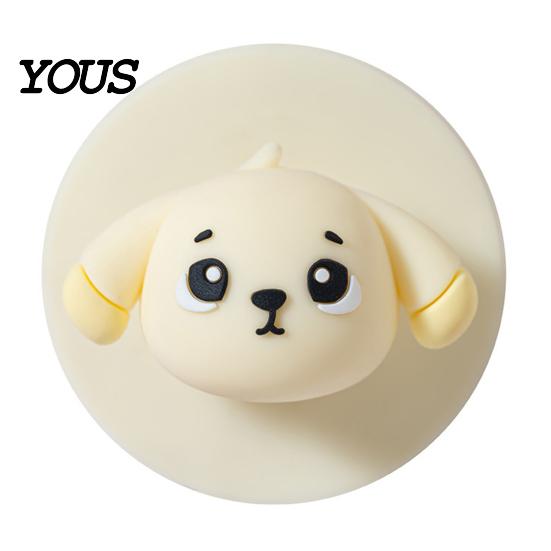 Noise Reduction Door Pad Cartoon Dog Handle Stopper, Self-Adhesive Knob Stop Wall Protector Protector, Quiet Shock Absorbent Bumper