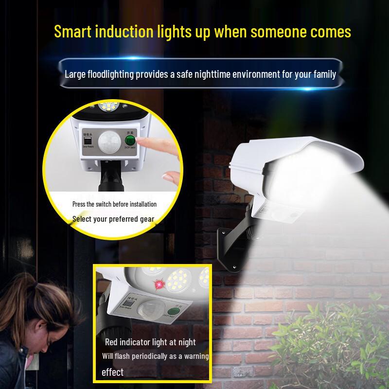 Solar Powered Fake Surveillance Camera Security Light