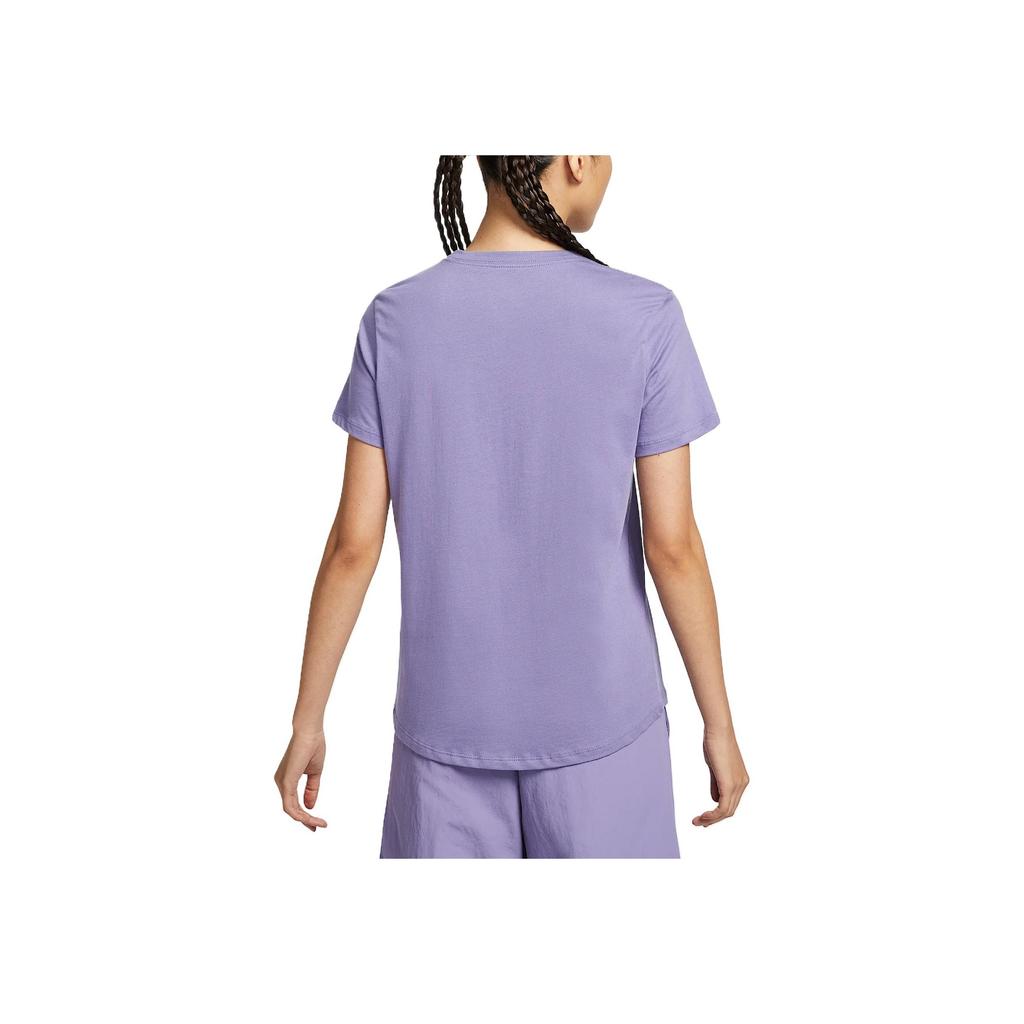 Nike Sportswear Essentials Comfortable Fashionable Versatile Solid Color Short Sleeve Regular T-Shirt Women T-Shirts Soft-Purple DX7907-527