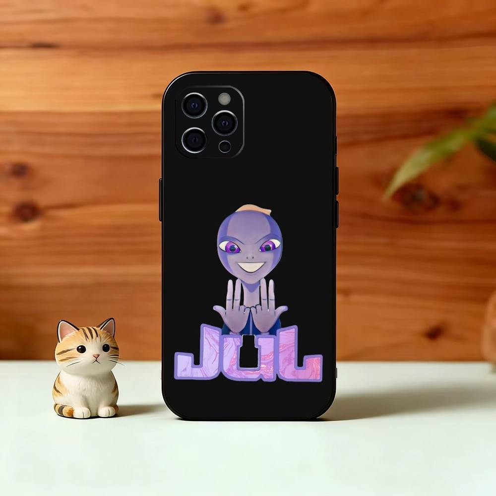 R-Rapper J-JUL Handyhülle Für iPhone 17,16,15,14,13,12,11 Plus,Pro Max,XS,Weiche Silikon-Schwarze Hülle