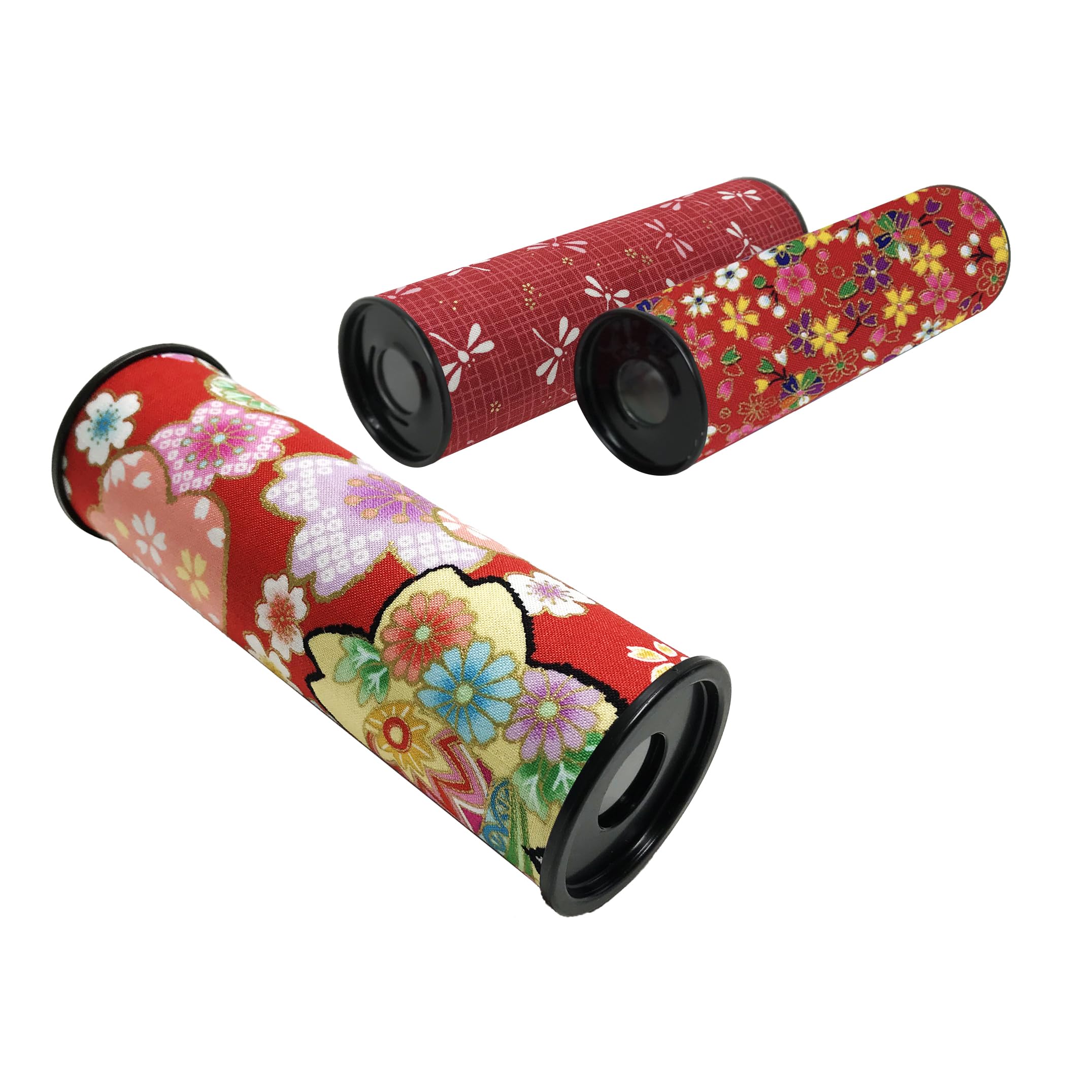 

Set of 3 Yuzen Kaleidoscopes, Made in Japan, Nostalgic Japanese Patterns, Crafts, Folk Crafts, Showa Retro (Set A)