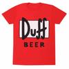 Duff Beer T-Shirt The Simpsons Homer Official New Red