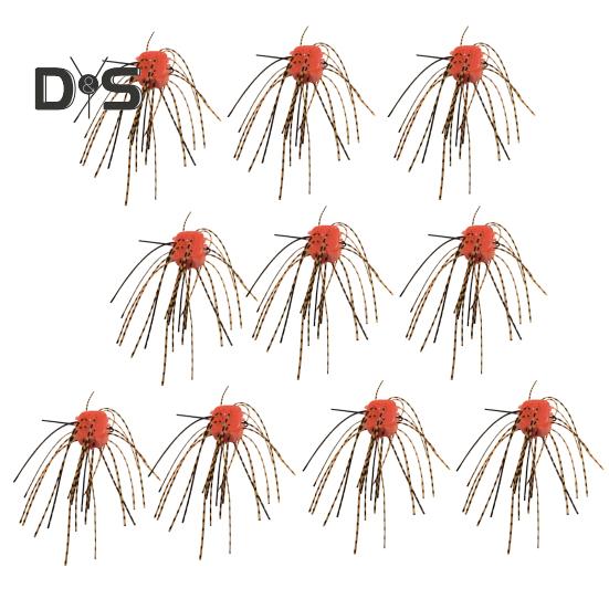 10 Pz 1.4CM/4G Esche Morbide a Dadi con Gonnellino Affondamento Lento Colorate PVC Artificiali Esche a Dadi Accessori per Pesca Acqua Dolce Acqua Salata Spigola Pesce Gatto