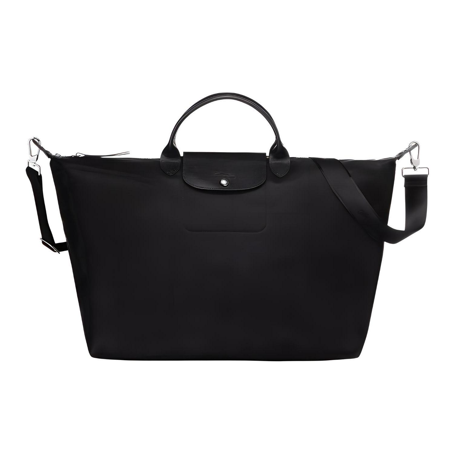 

New LONGCHAMP Le Pliage Néo Cow Leather Travel Bag Handbag Large Women s Black 1624598001 45.0*23.1*35.1CM