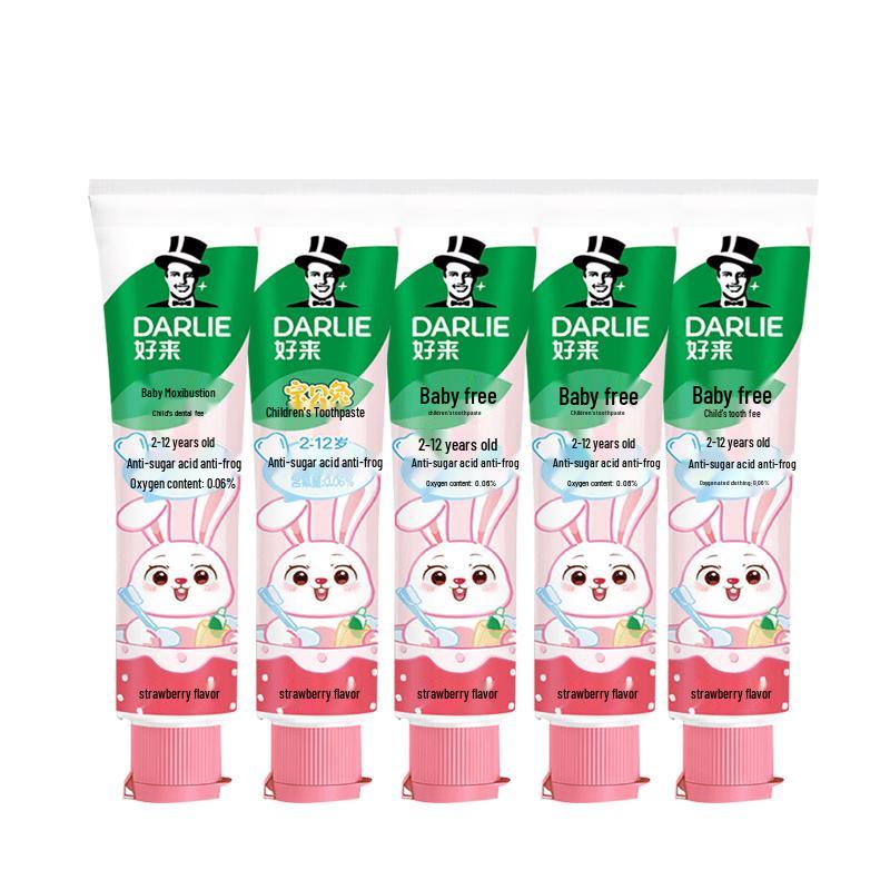 Darlie Baby Rabbit Kids Strawberry Anti-Cavity Toothpaste 5-Pack