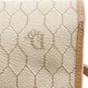 Dior Honeycomb Pattern Shoulder Bag vintage beige PVC Women Used