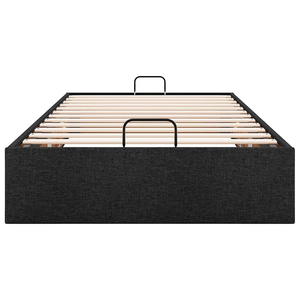 Ottoman Bed Without Mattress Black 90x200 cm Fabric