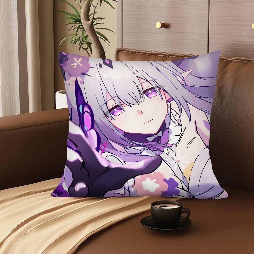 1pc Game Cool Anime Girl Honkai Star Rail Jade Pillow Case Fashion Square Pillowcase Bedroom Sofa Room Ins Decoration Leisure
