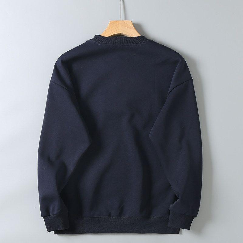 Trade Export Surplus Comfortable Breathable 3D Embroidered Crew Neck Pullover Sweatshirt for Men, Spring and Autumn Sports Casual Base Layer Shirt