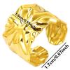 Liquidity Chunky Open Stainless Steel Rings For Women Men Accessories Real Gold Plated No Fade Vintage Finger Ring Party Bagues