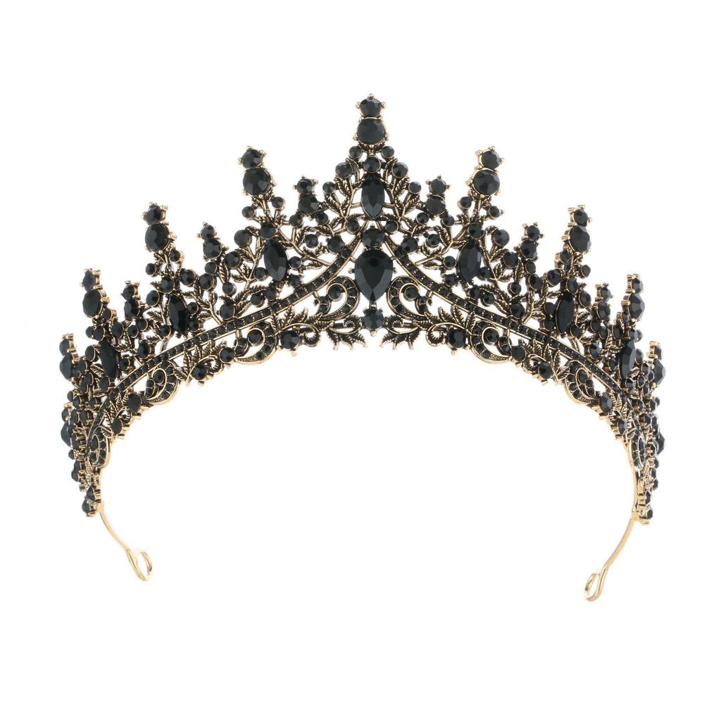 Queen Crown Rhinestone Birthday Headband - Alloy Bride Party Tiara Hair Accessory