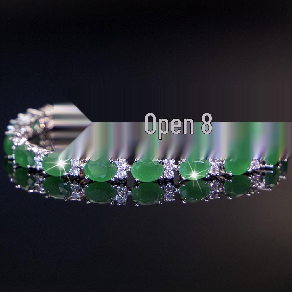 Women's Multicolor Zircon Crystal Bracelet - Non-Fading Gemstone Jewelry