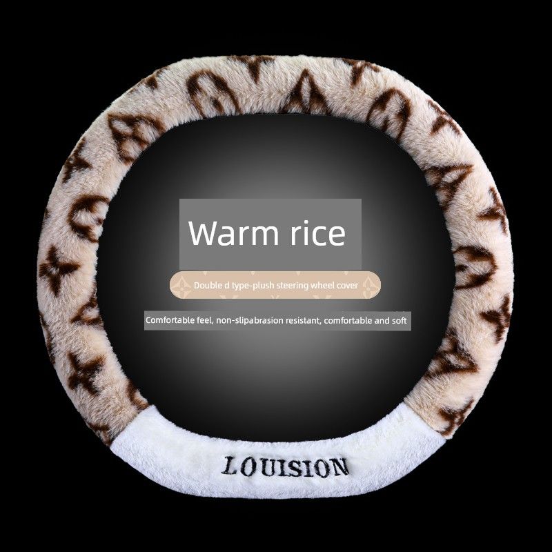 Plush Winter Car Steering Wheel Cover, Trendy and Cute for Women, Car Handle Cover for Girls, Winter Car Accessories