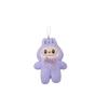 Adorable Labubu Plush Doll Keychain with Bow Accent: Cartoon Character Charm for Bags and Accessories