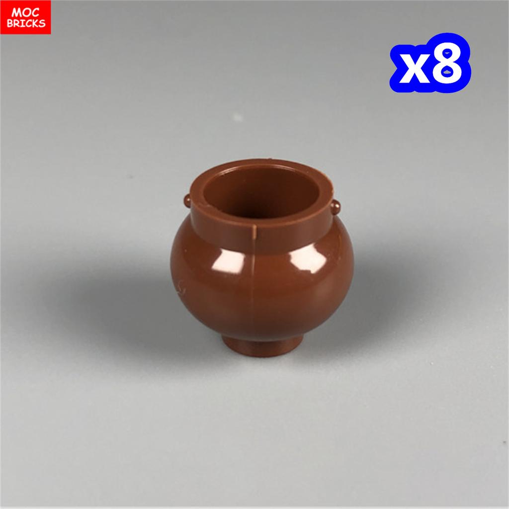 MOC Bricks Container Series Display Box Bucket Basin Pot Pack Basket Attachments Assembled Constructing Blocks Playthings Children Gift
